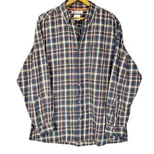 Columbia Plaid Button Down Shirt Size Large